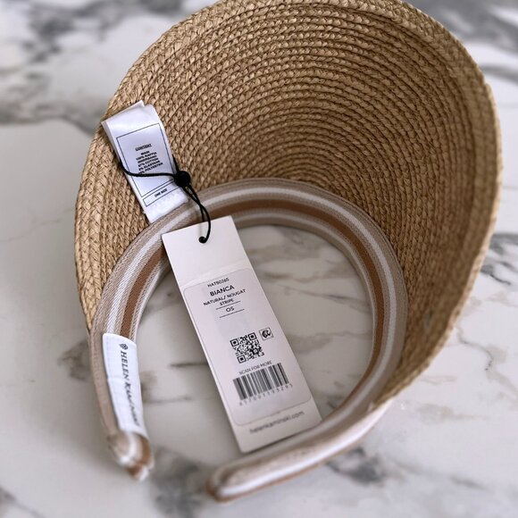 NWT - Helen Kaminski Bianca Visor - Natural w/ Nougat Stripe? main image 6
